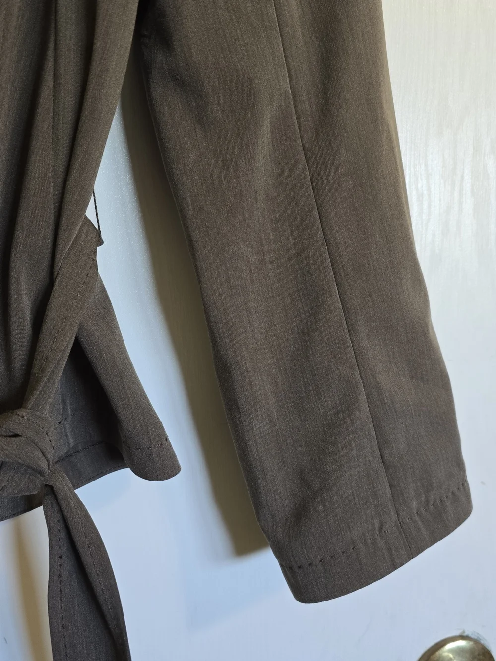 Apostrophe Women's Size 18 Brown Wrap Blazer Tie Waist Long Sleeve